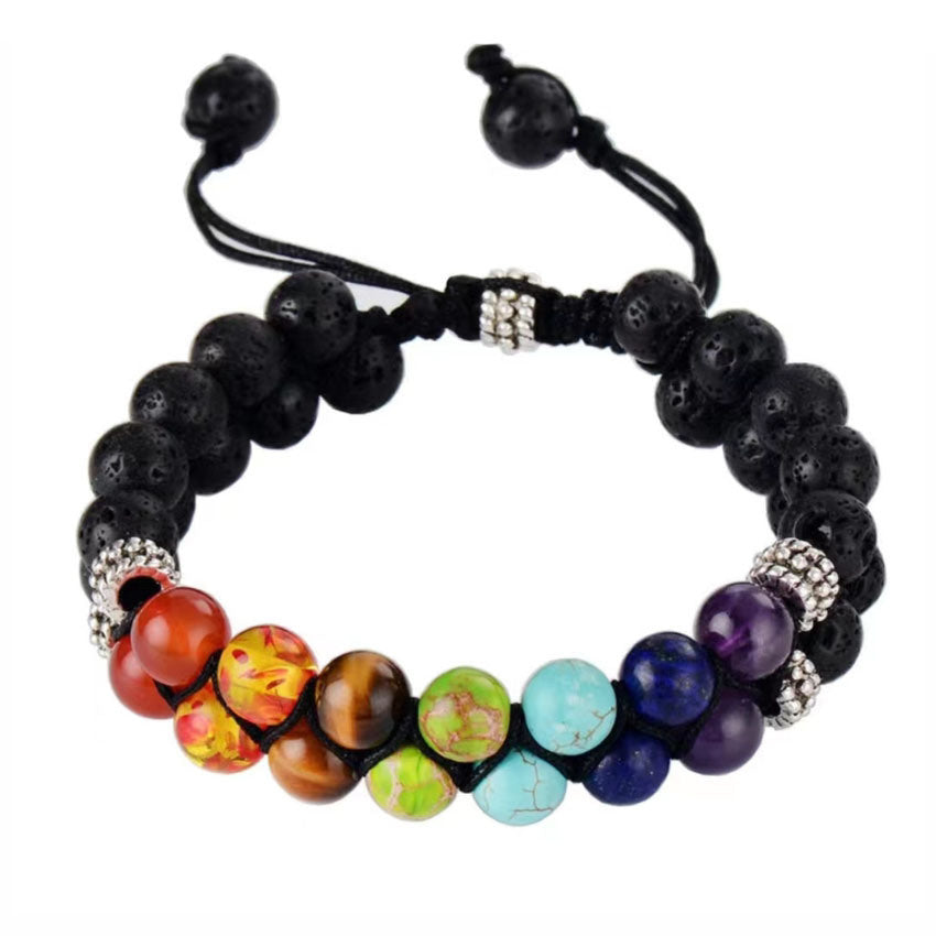 Men Bracelets Natural Healing Energy Tiger Eye Bracelet Polished Lapis lazuli Beads Bangle Elastic Women Jewelry