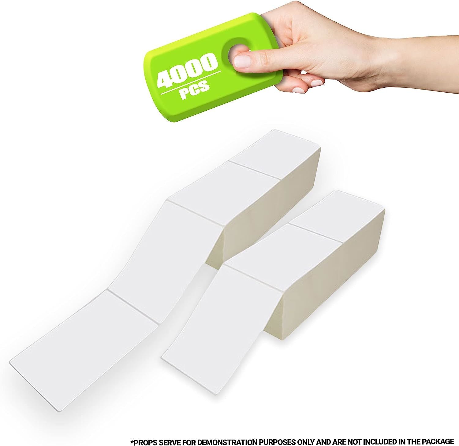 4000 Pack Thermal Transfer Fanfold Labels 4" x 6" Freezer Grade. Perforated Self-Adhesive Rolls. Mailing Postage. Printing Paper. Blank for Shipping;