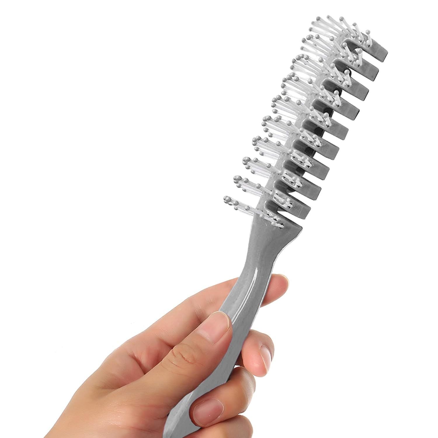 Gray Hairbrushes 8 Inch. Pack of 288 Plastic Brushes for All Hair Types. Gentle Brushing and Proper Hair Care. Plastic Bristles; Rounded Hairbrushes. Massage Hair Brush. Convenient and Comfortable.