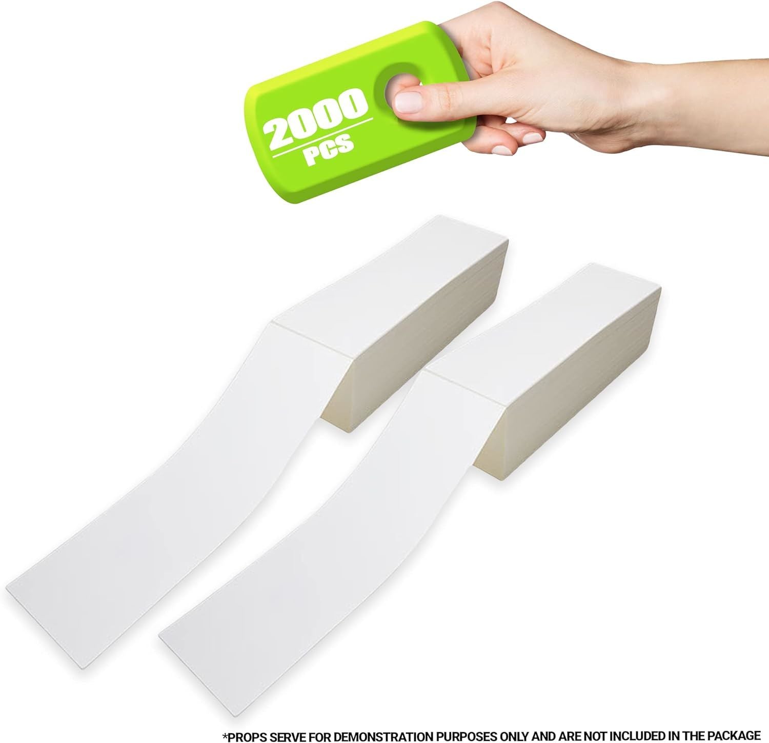 2000 Pack Direct Thermal Fanfold Labels 4" x 13". Self-Adhesive Rolls. Mailing Postage. Printing Paper. Blank for Shipping; barcoding