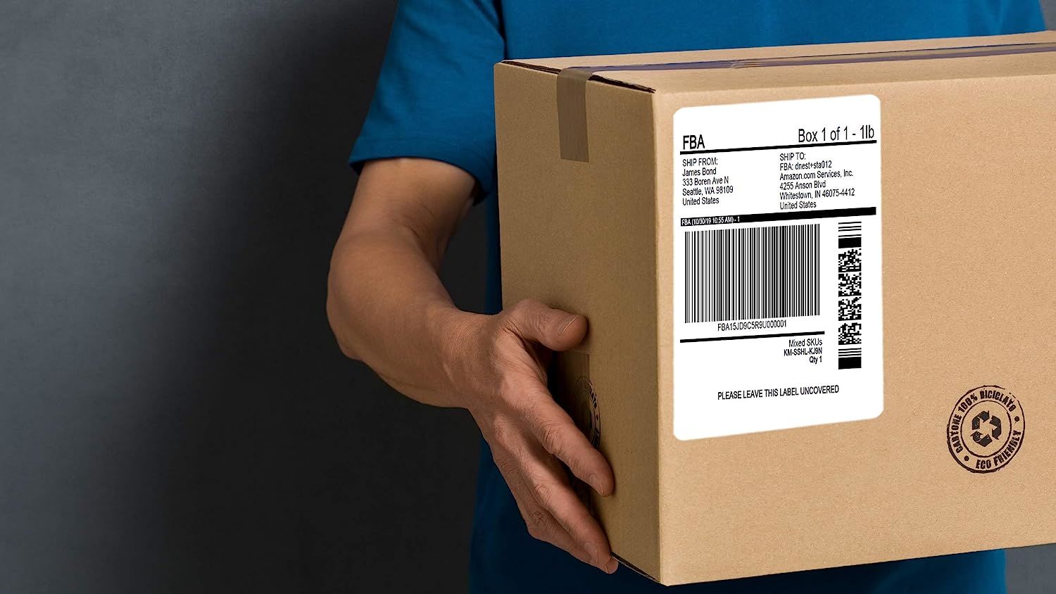 4000 Pack Thermal Transfer Fanfold Labels 4" x 6". Perforated Self-Adhesive Rolls. Mailing Postage. Printing Paper. Blank for Shipping; barcoding