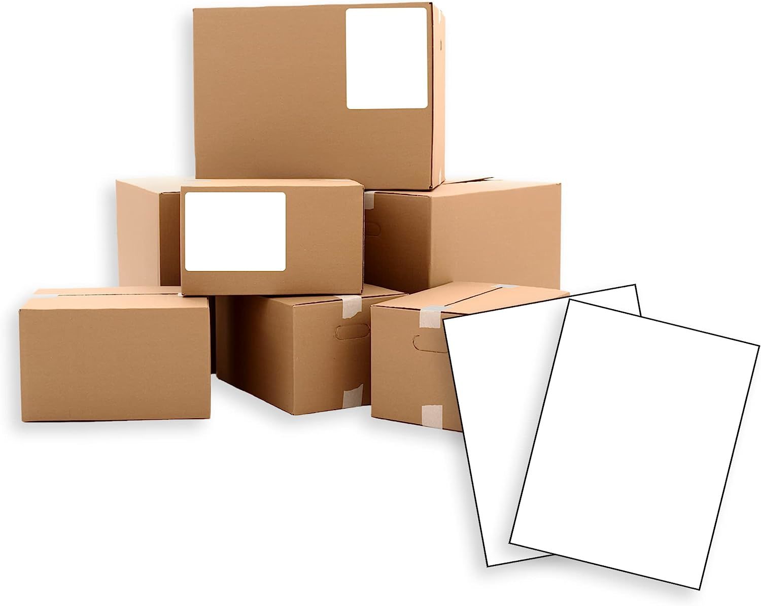 1000 Pack 8.5" x 11" - Laser Sheet Labels. Adhesive Sticks for Shipping and mailing