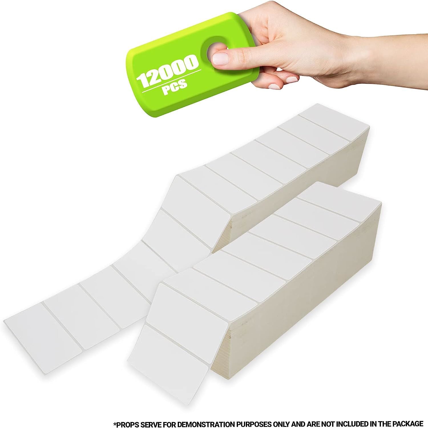 12000 Pack Thermal Transfer Fanfold Labels 4" x 2" Freezer Grade. Perforated Self-Adhesive Rolls. Mailing Postage. Printing Paper. Blank for Shipping;