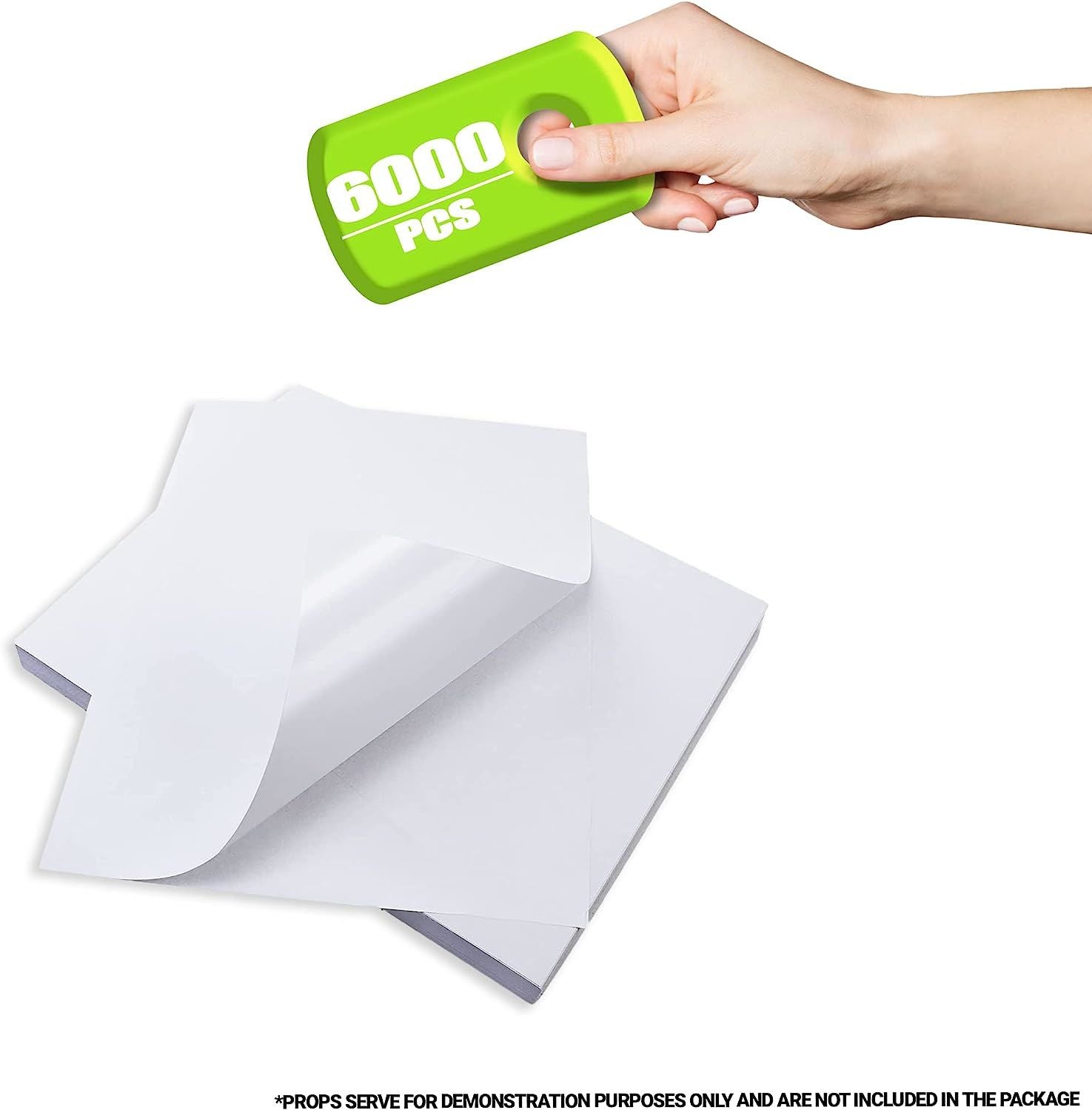 6000 Pack 4" x 3.33" - Laser Sheet Labels (6-Up). Adhesive Sticks for Shipping and mailing