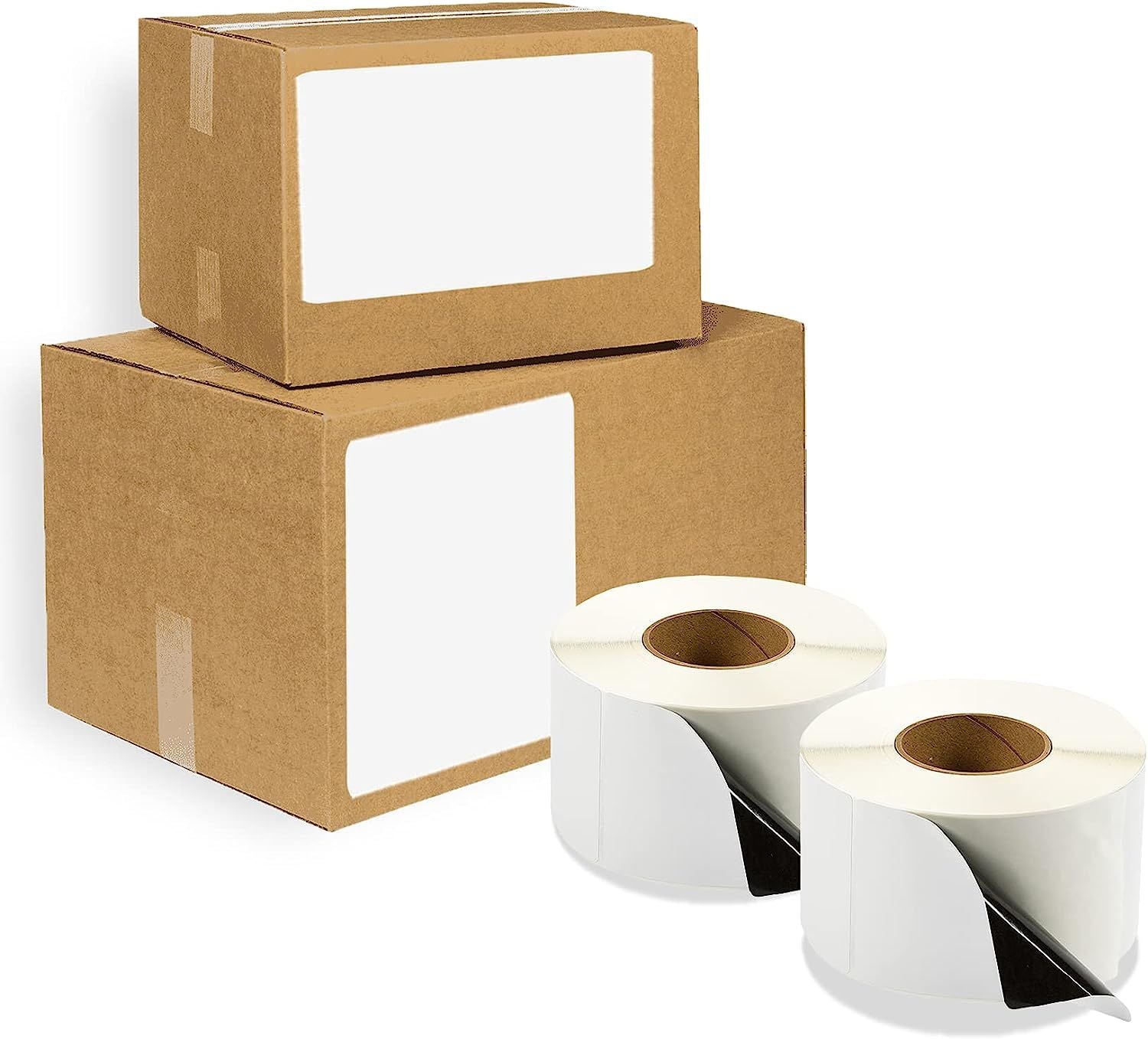 4000 Pack of White Block Out Thermal Transfer Labels 4" x 6" with 3" Core. Perforated Thermal Shipping Label. Self-adhesive Rolls. Mailing Printing Ro