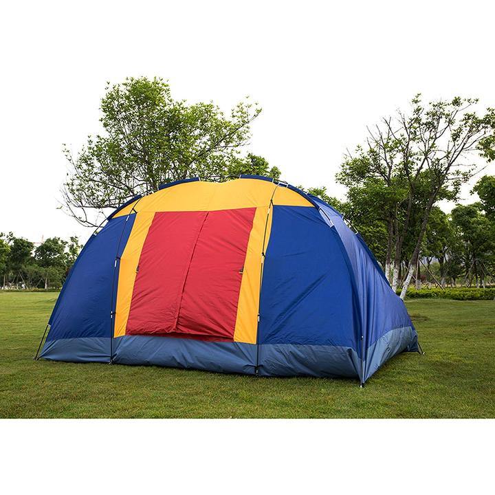 Bosonshop Outdoor 8 Person Camping Tent Easy Set Up Party Large Tent for Traveling Hiking With Portable Bag; Blue