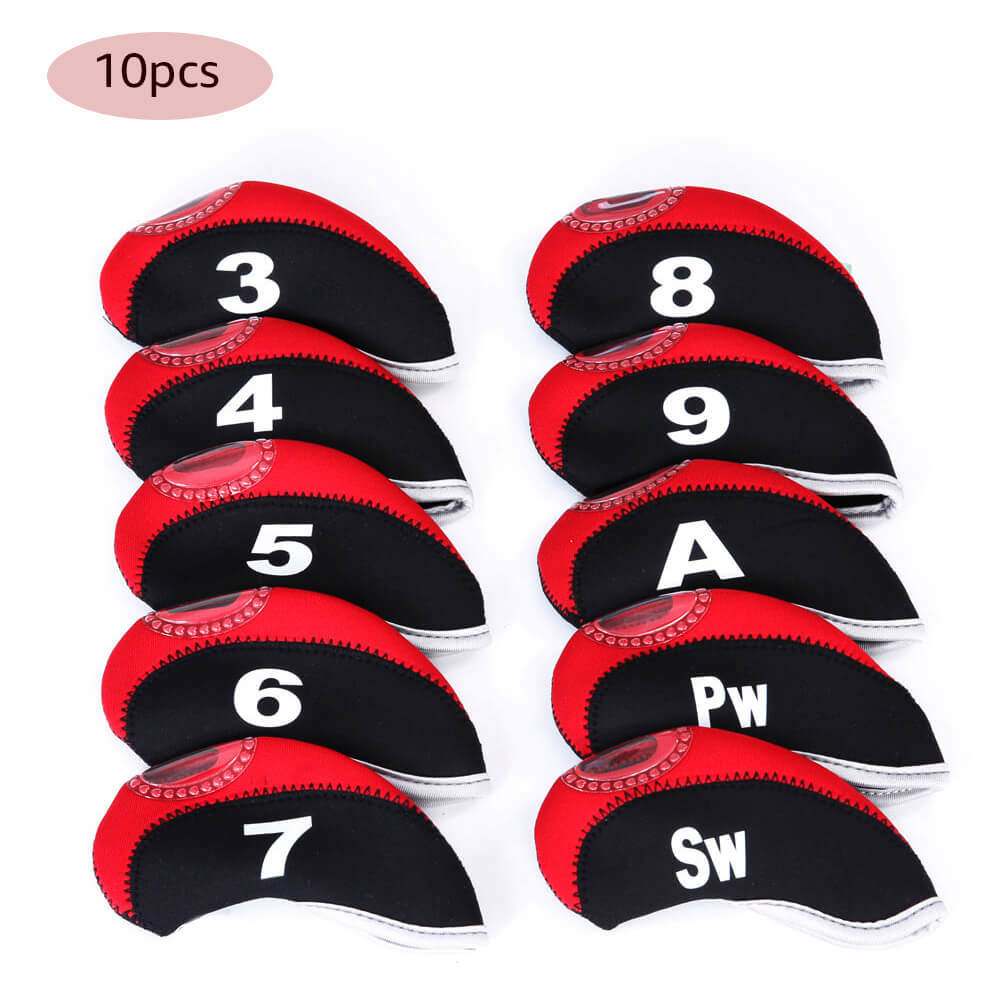 10pcs Neoprene Golf Club Iron Head Cover For Titleist Callaway Ping Taylormade