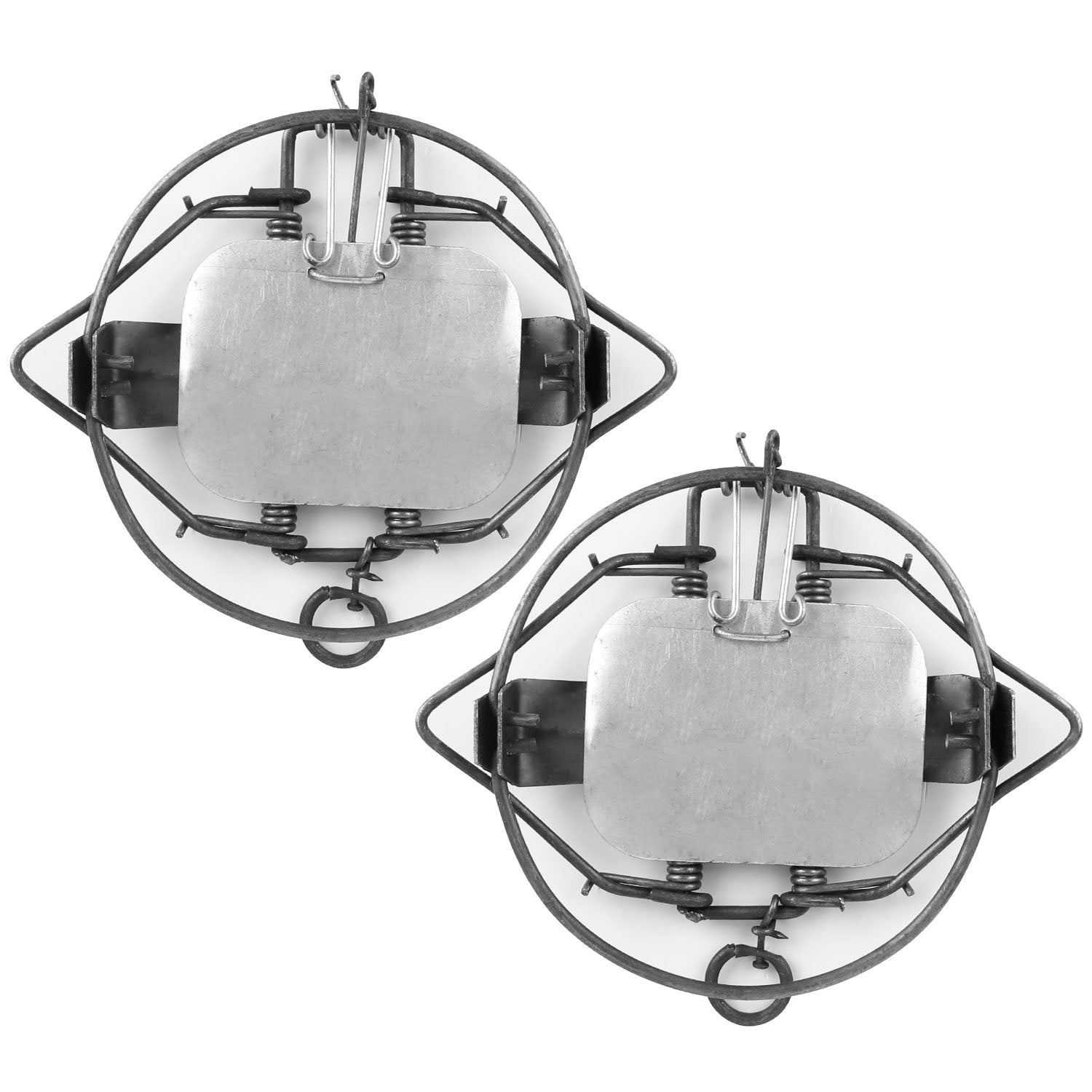 2Pcs Animal Spring Trap Sturdy Iron Animal Snap Trap 7In Powerful Reusable Fox Raccoon Rabbit Skunk Feral