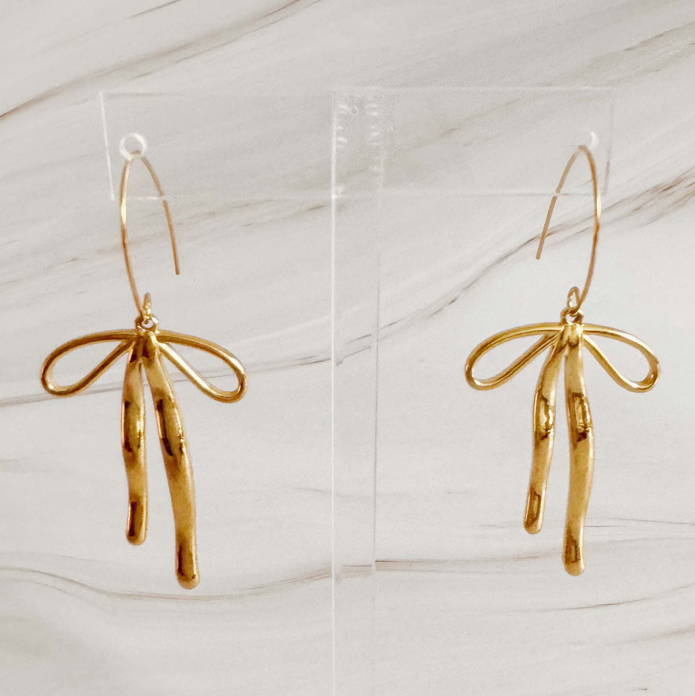 Stylist Bow Drop Earrings
