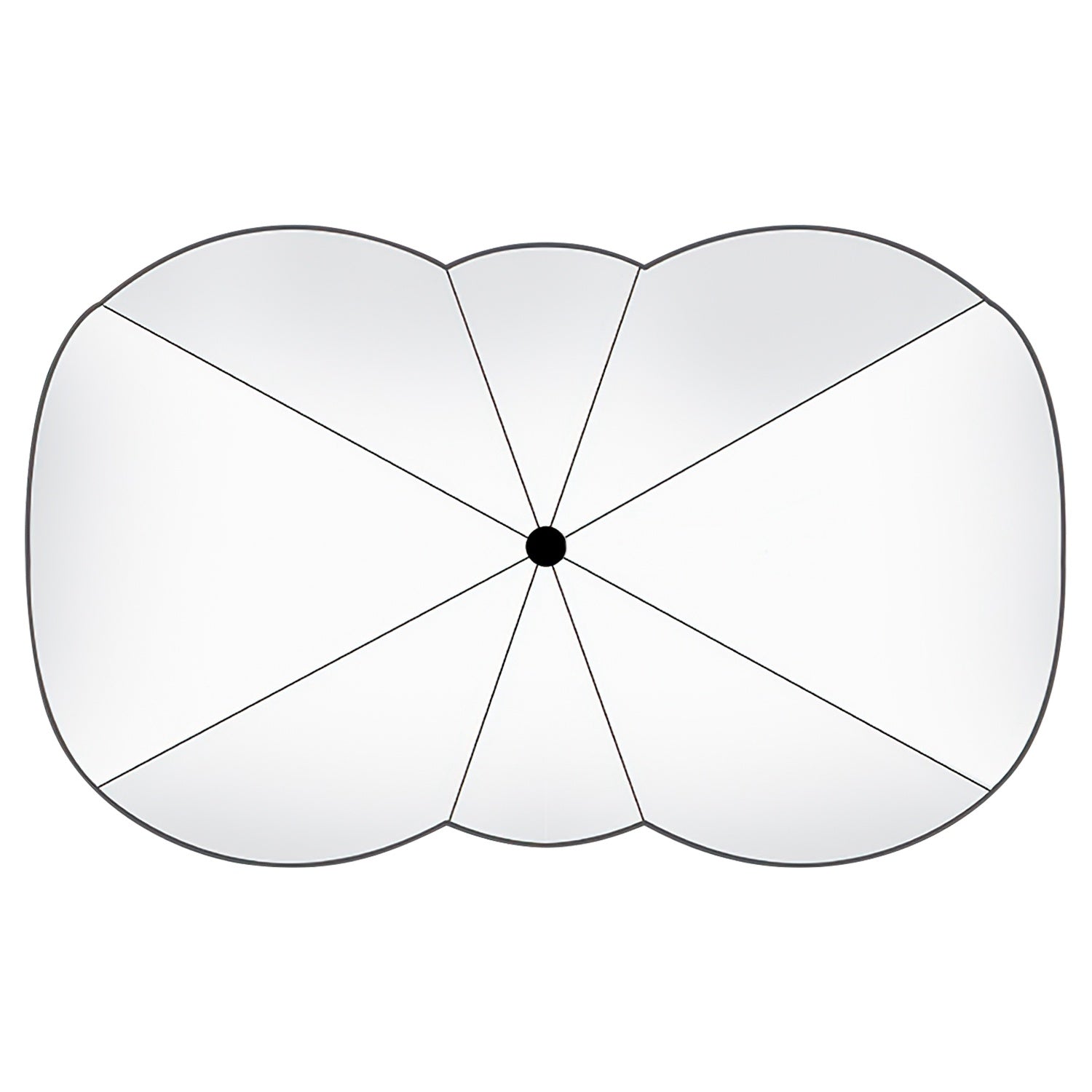 57x33In Foldable Car Sun Umbrella Universal Sun Blocker Shield Shade Silver Titanium Sun Protector with Carry Bag for Car Truck SUV