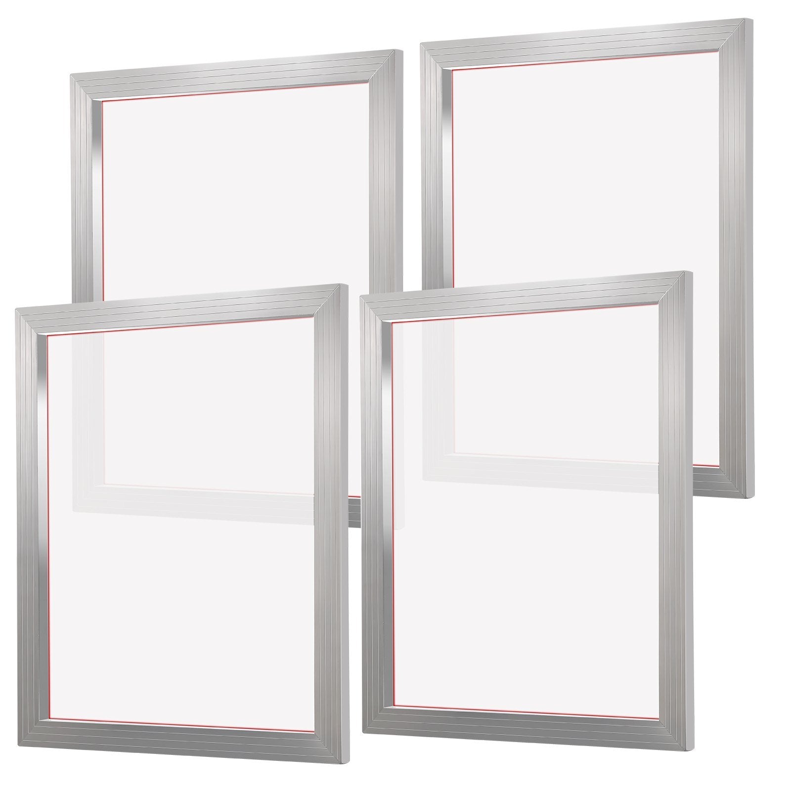 VEVOR Screen Printing Kit, 4 Pieces Aluminum Silk Screen Printing Frames, 20x24inch Silk Screen Printing Frame with 355 Count Mesh, High Tension Nylon Mesh and Sealing Tape for T-shirts DIY Printing