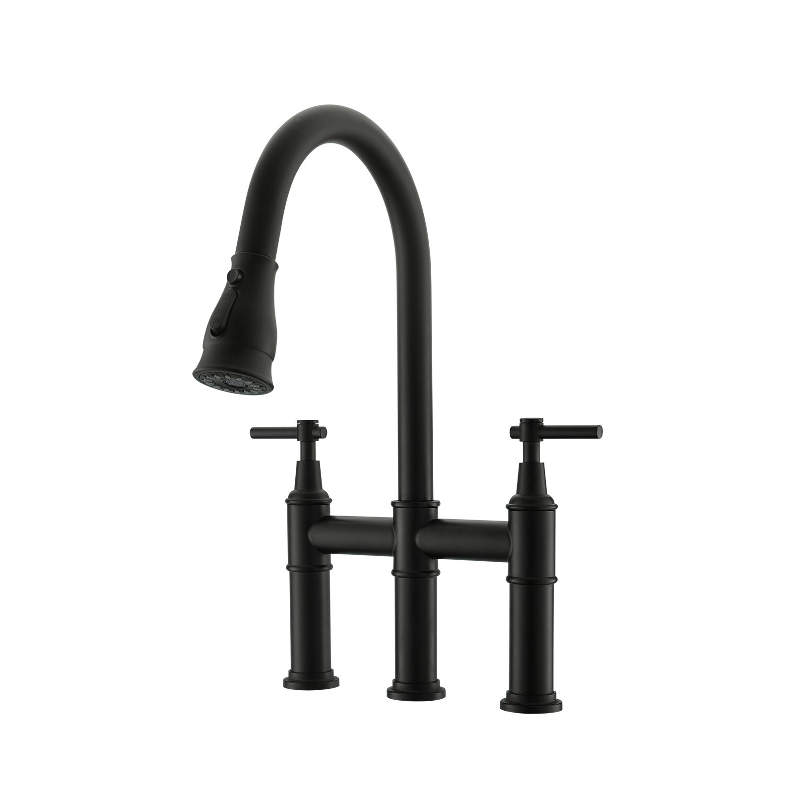 Modern new kitchen faucet double handle control 8 inch kitchen faucet 304 main body elbow zinc alloy handle copper ceramic core Pull Out Kitchen Faucet