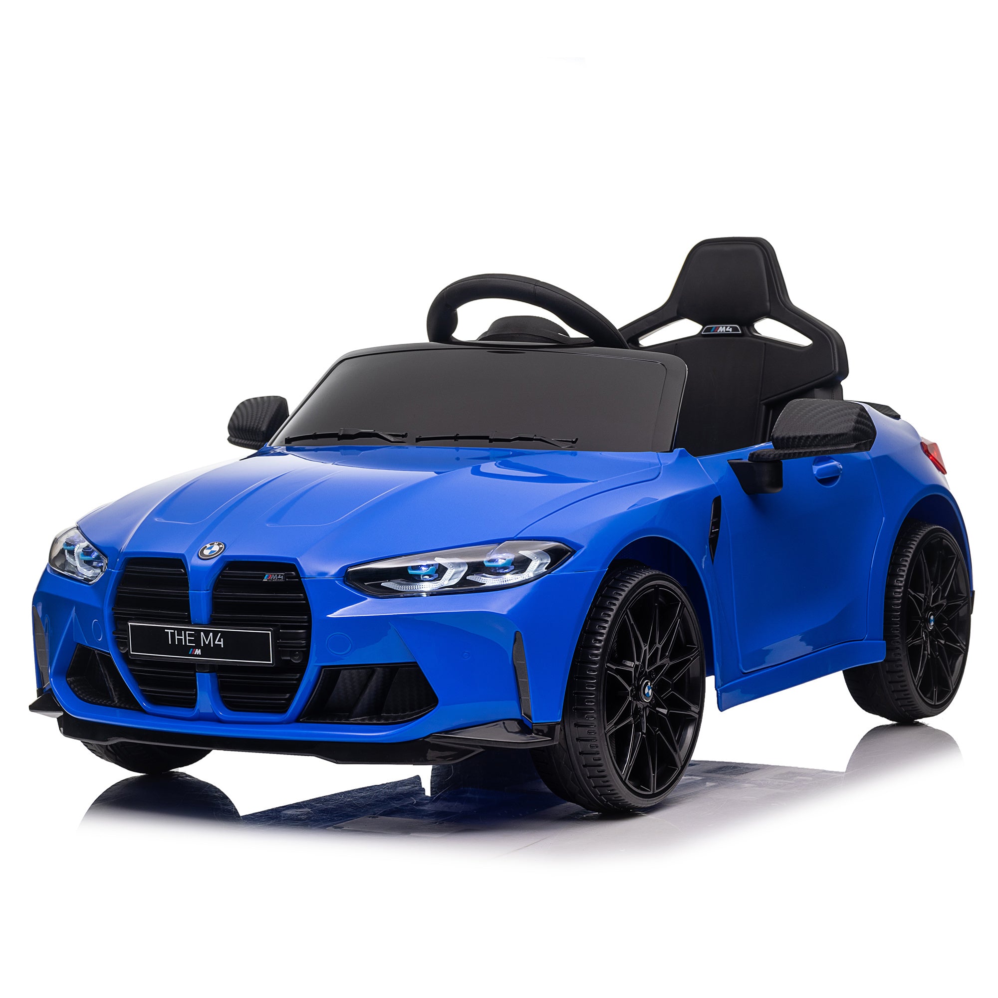 BMW M4 12v Kids ride on toy car 2.4G W/Parents Remote Control,Three speed adjustable,Power display, USB,MP3 ,Bluetooth,LED light,story,A handle with w