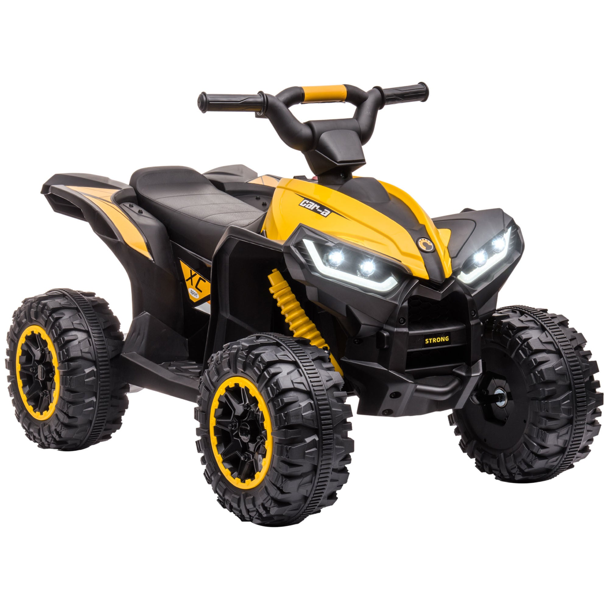 12V Kids ATV Quad Car with Forward & Backward Function, Four Wheeler for Kids with Wear-Resistant Wheels, Music, Electric Ride-on ATV for Toddlers Age