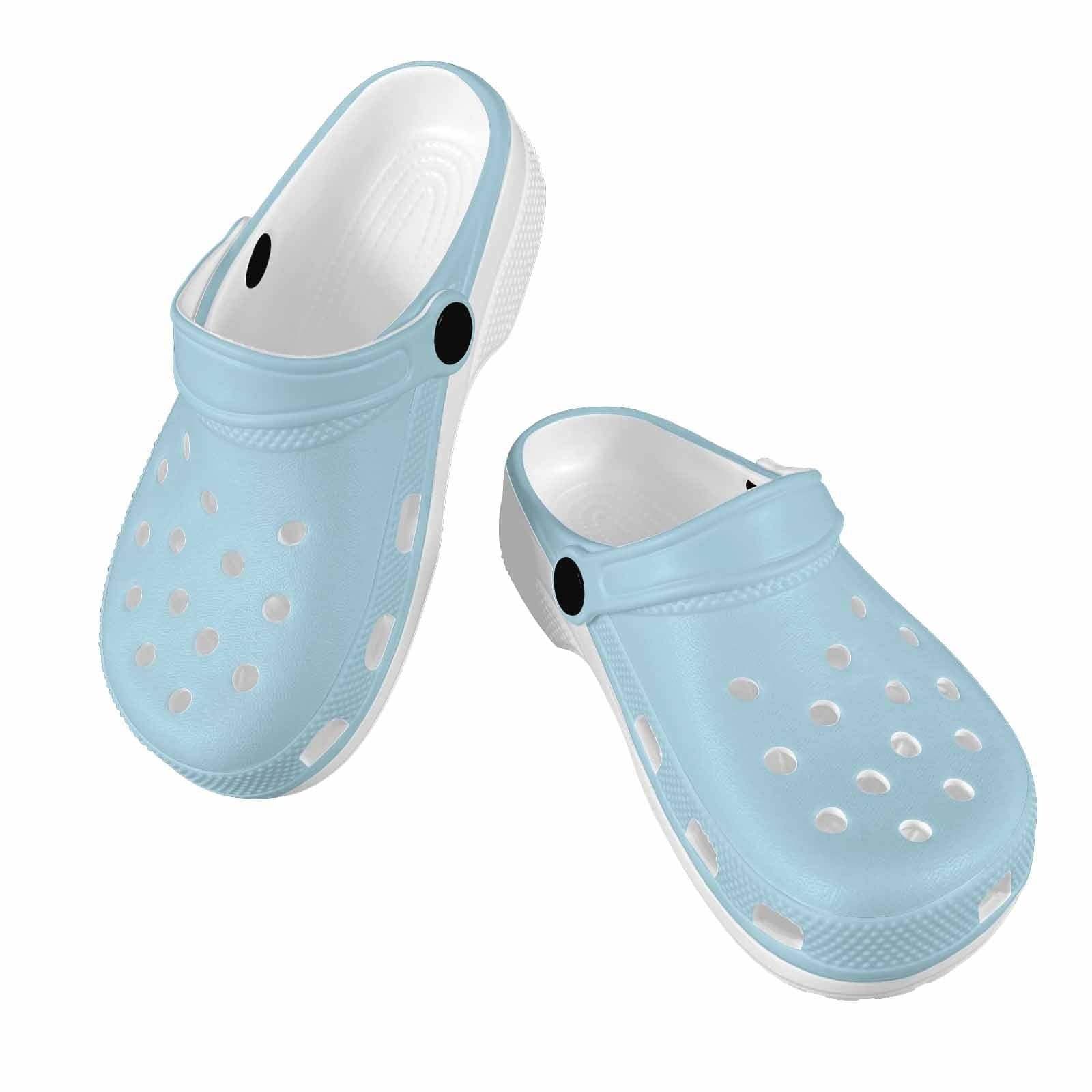 Light Blue Custom Print Kids Clogs