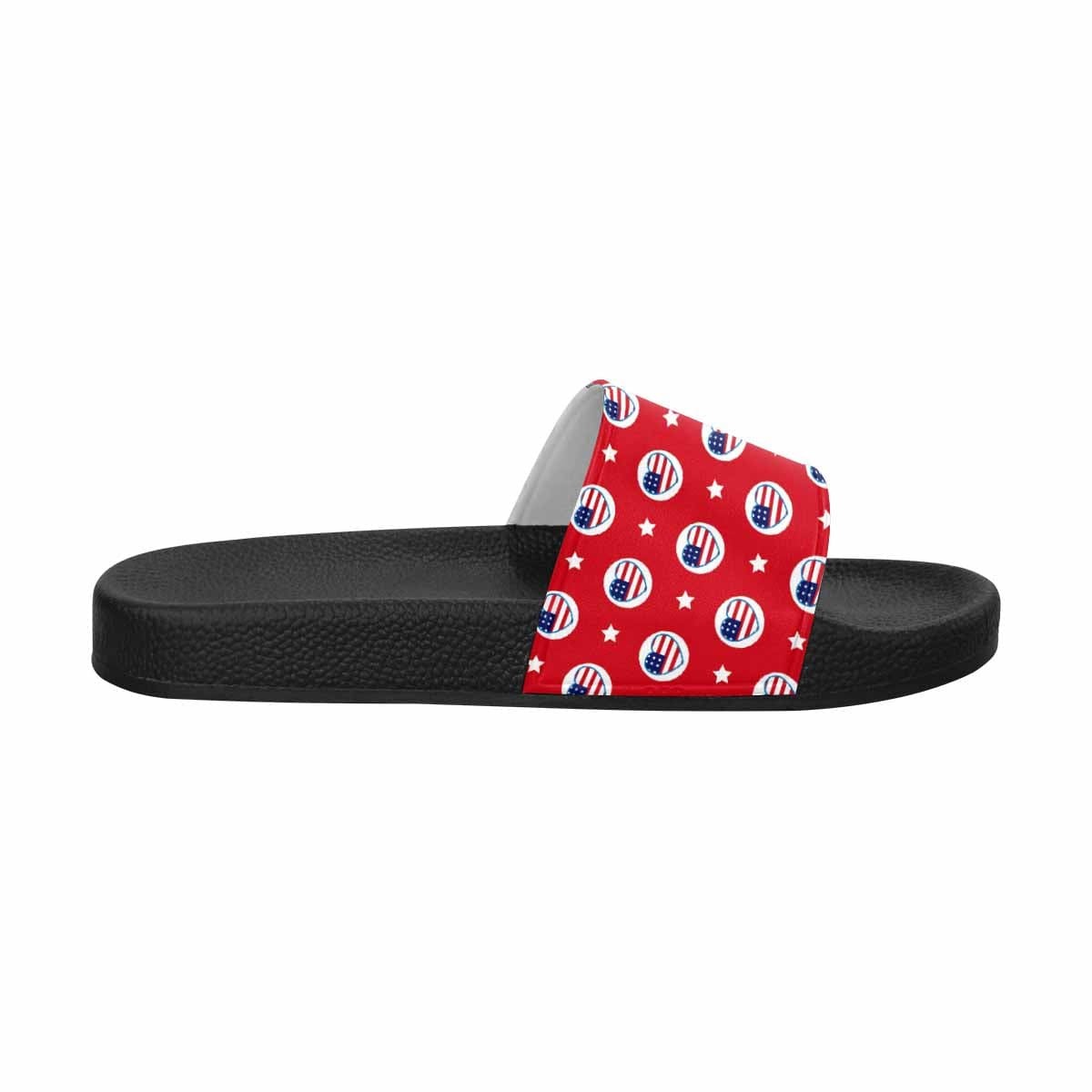 Mens Slide Sandals, Stars And Stripes - Red White And Blue Flags