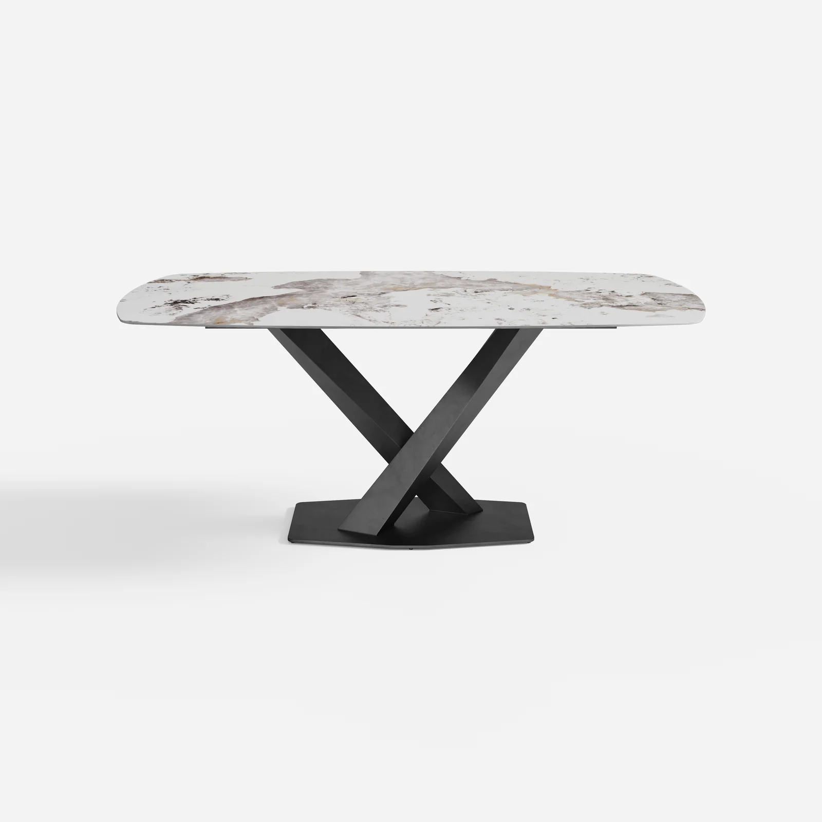 Free Combination Modern Matte Sintered Stone Dining Table 63 x 35.4 x 29.5inch