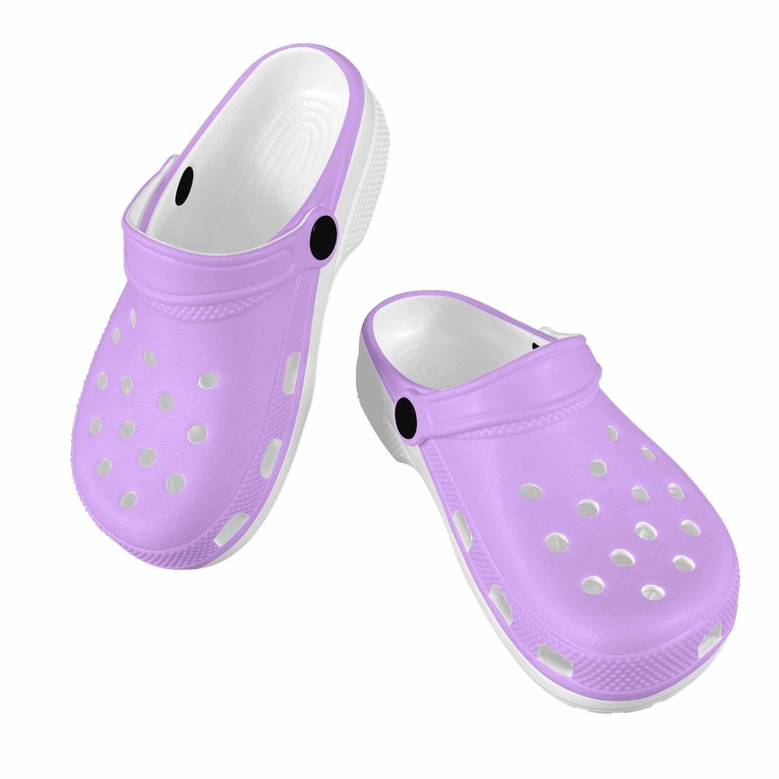 Mauve Purple Custom Print Kids Clogs