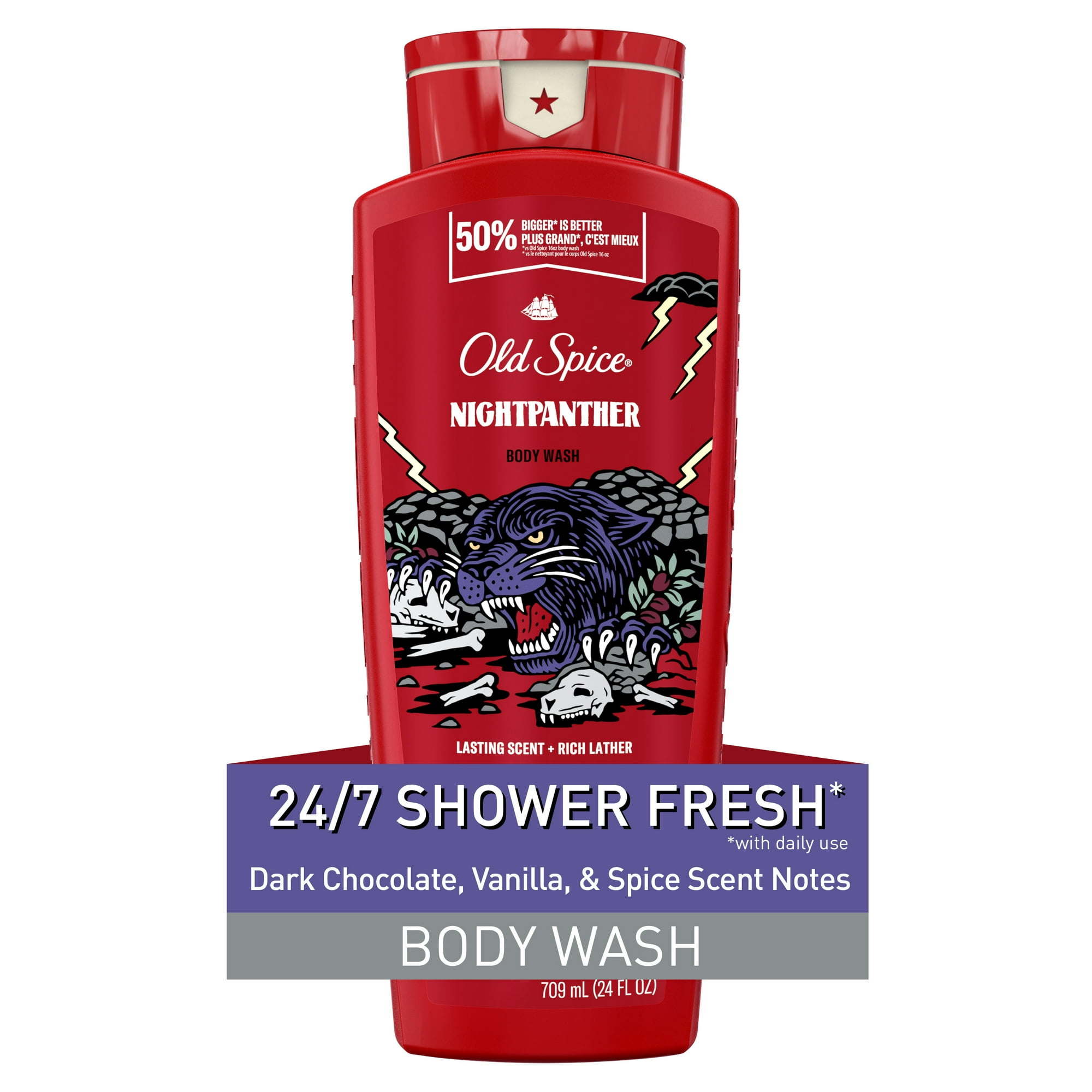 Old Spice Body Wash for Men, Night Panther, 24 fl oz
