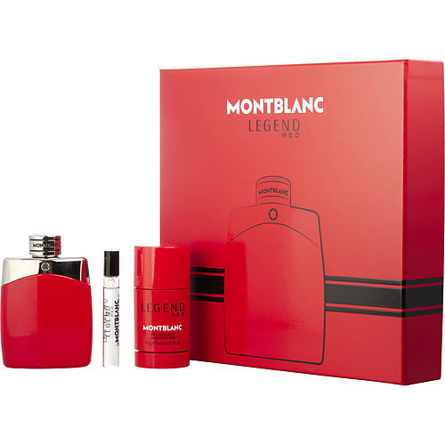 MONT BLANC LEGEND RED by Mont Blanc EAU DE PARFUM SPRAY 3.3 OZ & DEODORANT STICK 2.5 OZ & EAU DE PARFUM SPRAY 0.25 OZ