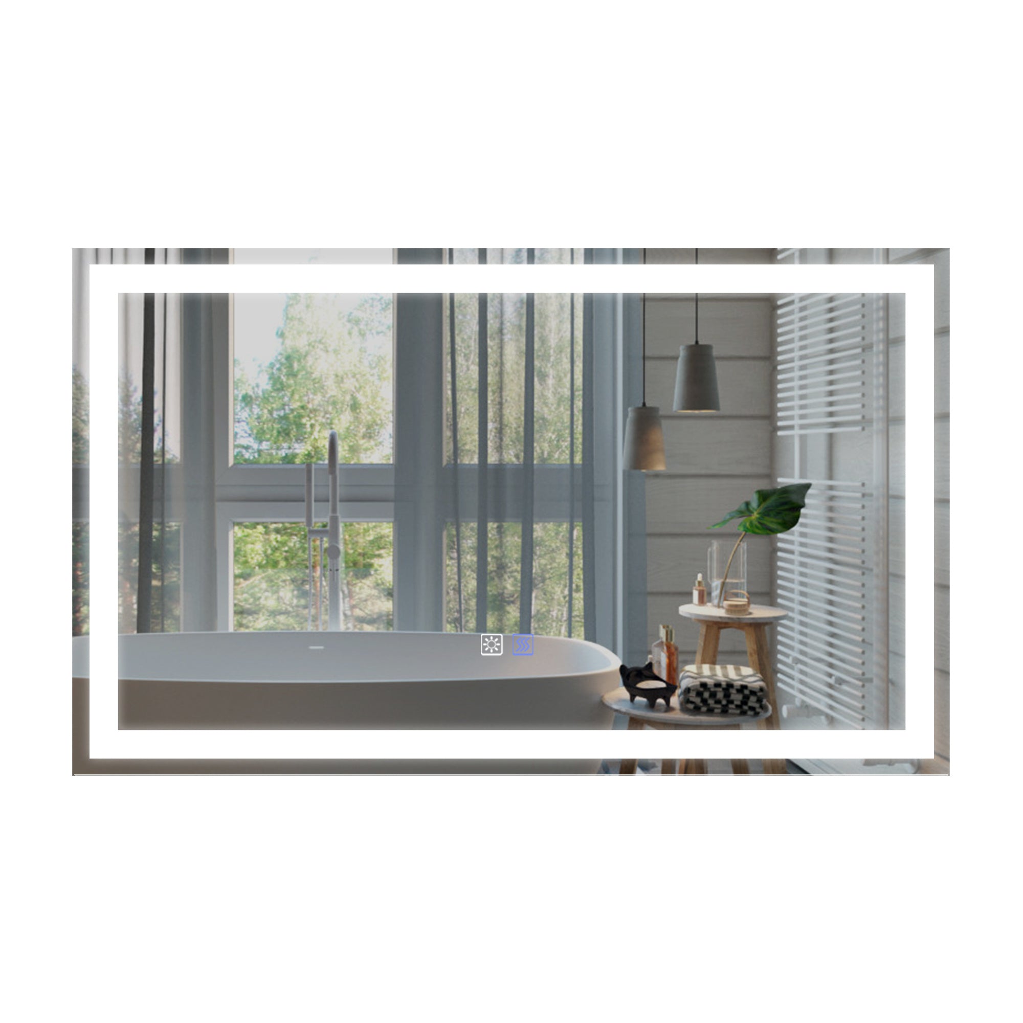 LED Bathroom Vanity Mirror with Light, 40 x 24 inch, Anti Fog, Dimmable,Color Temper 5000K,Backlit + Front Lit,Both Vertical and Horizontal Wall Mounted Vanity Mirror(40x24)