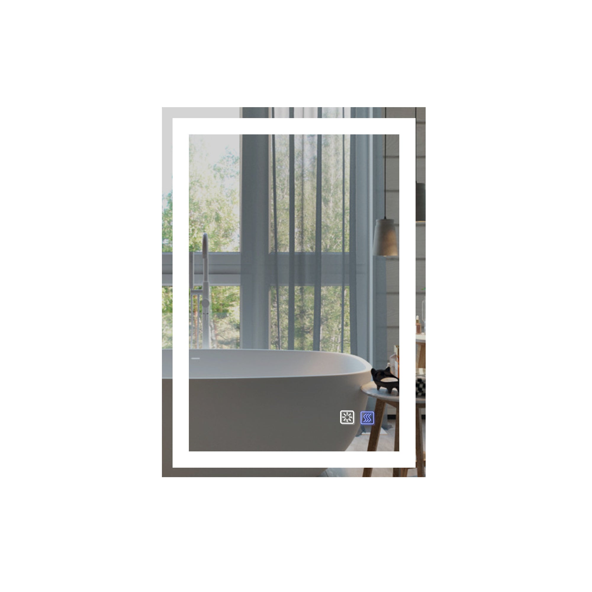 LED Bathroom Vanity Mirror with Light, 24 x 32inch, Anti Fog, Dimmable,Color Temper 5000K,Backlit + Front Lit,Both Vertical and Horizontal Wall Mounted Vanity Mirror(24x32)