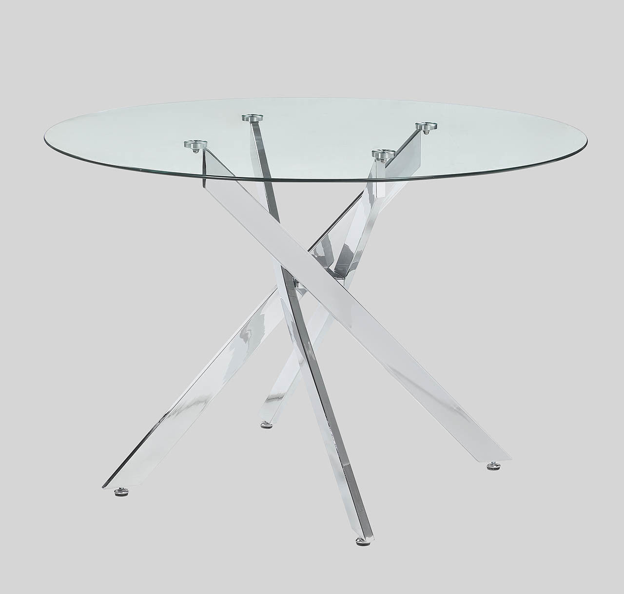 Jetta - Dinging Table Glass Top - Pearl Silver