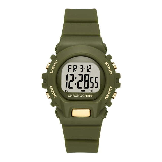 Time and Tru Ladies' Green Sport Digital Chronograph Watch (FMDOTT091)
