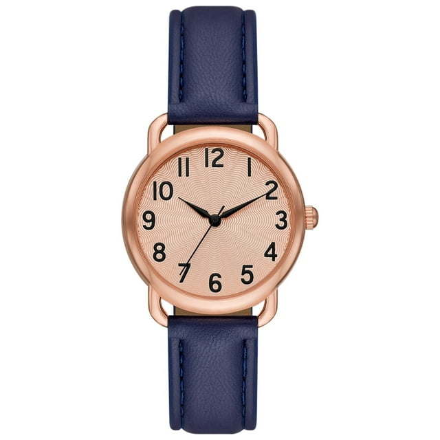 Time and Tru Women's Rose Gold Tone Textured Dial Watch