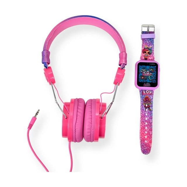 MGA Entertainment LOL Surprise! Unisex Children Smart Watch Headphone Set Silicone Purple (LOL40193WMC)