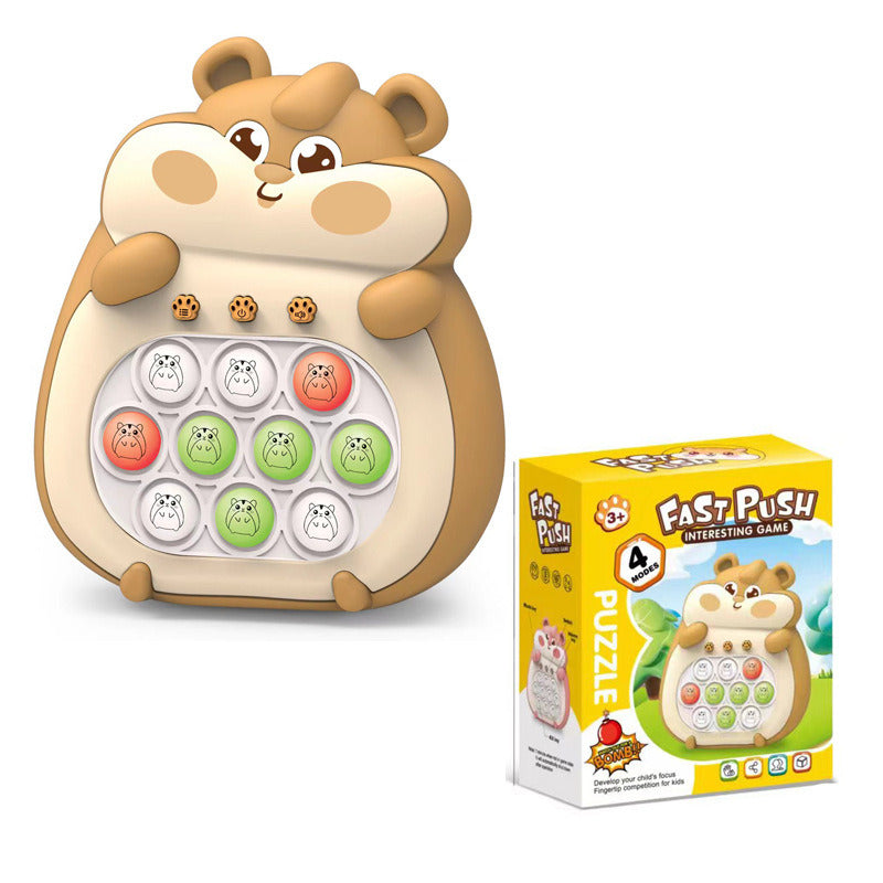 Fast-Push-Bubble-Game For Kids & Adults Pop Fidget Quick Push Game Light Up Puzzle Speed Push Game Handheld Fidget Game Toy Gift For Boys & Girls Age