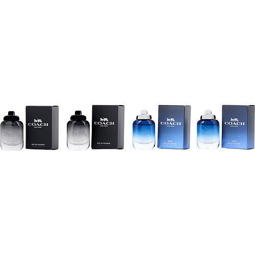 COACH VARIETY by Coach 4 PIECE MINI VARIETY WITH COACH EDT X2 & MAN BLUE EDT X2 AND ALL ARE 0.16 OZ MINI