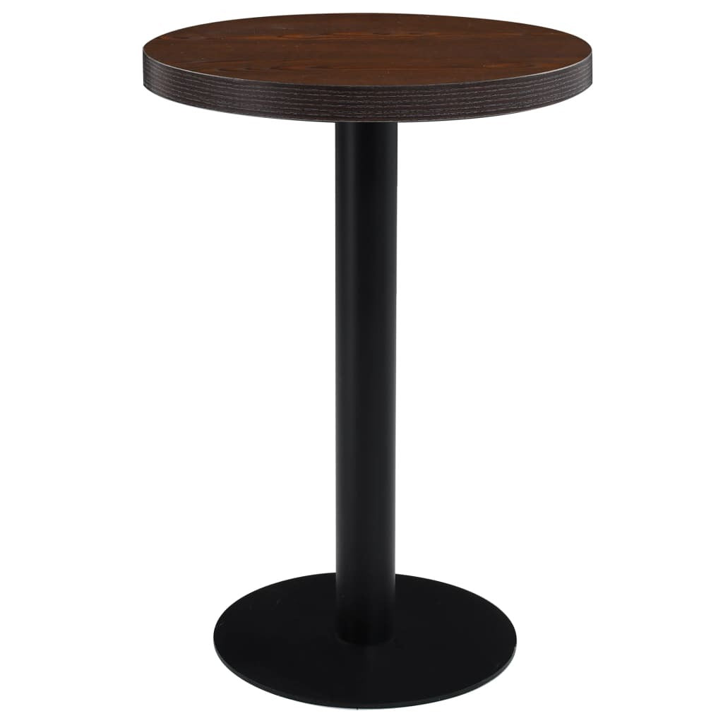 Bistro Table Dark Brown 23.6" MDF
