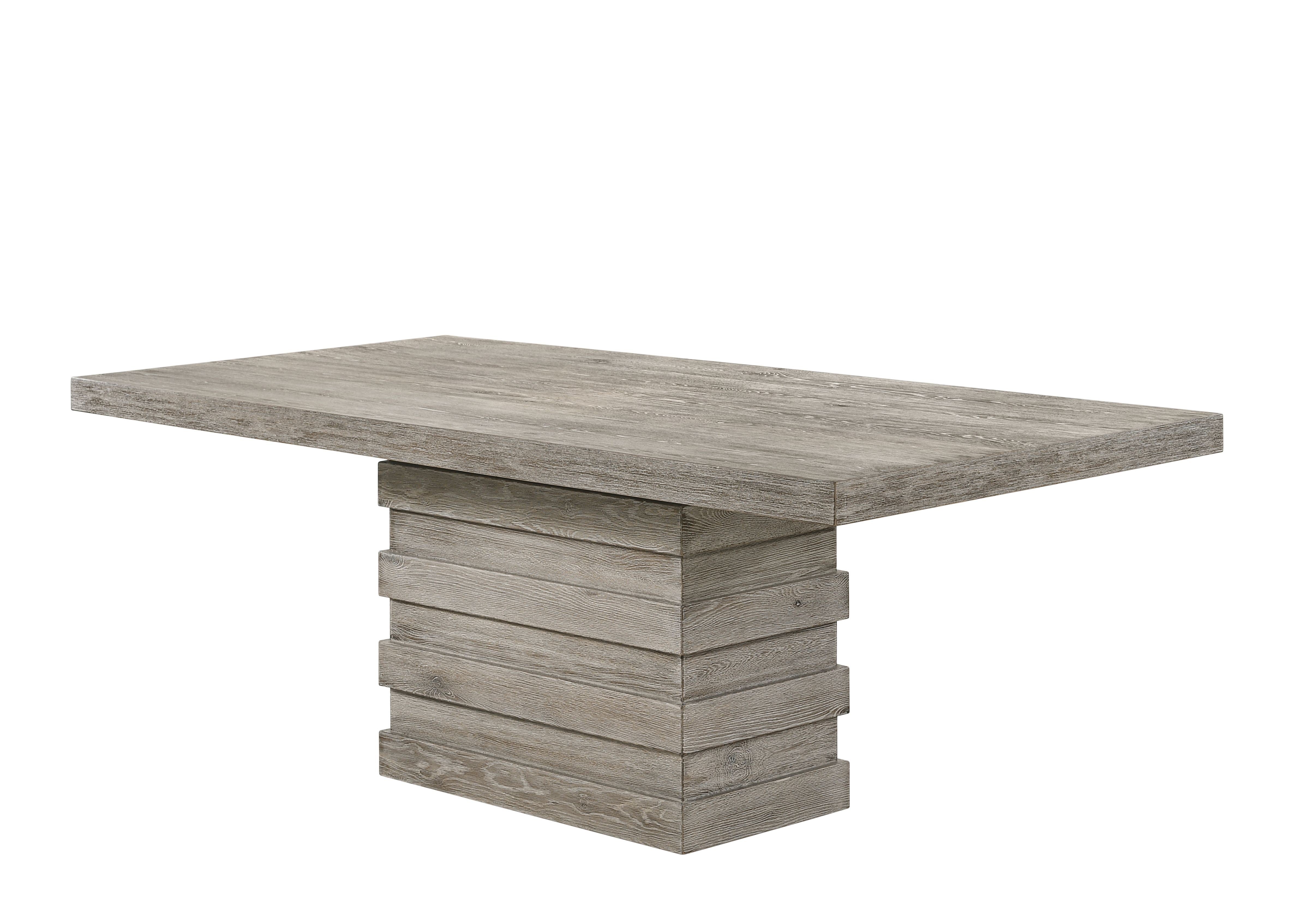 ACME Faustine Dining Table, Salvaged Light Oak Finish 77185
