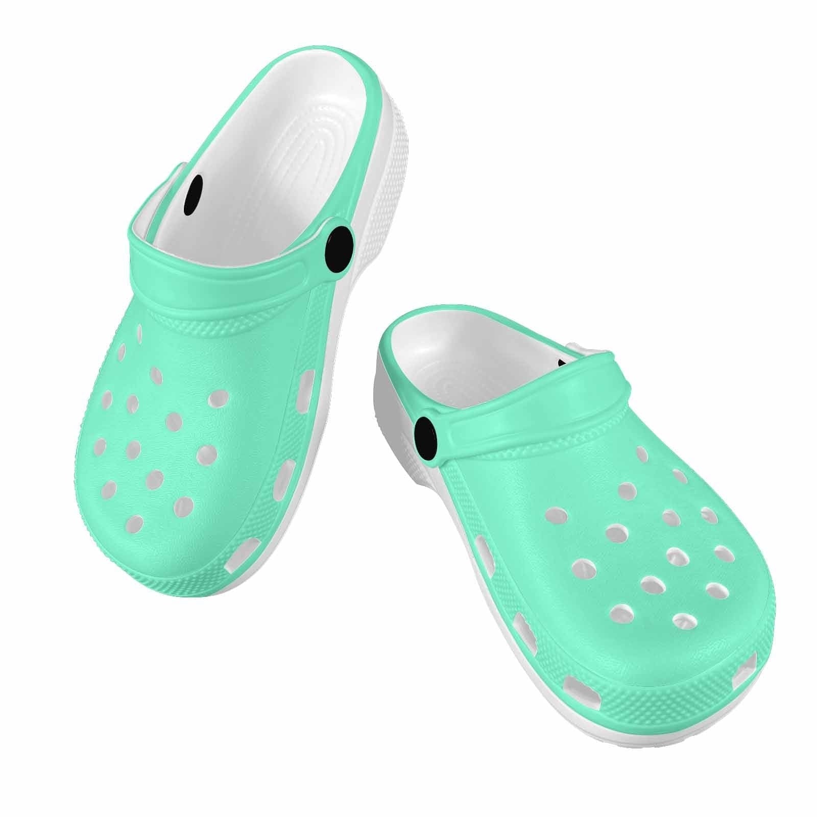Aquamarine Green Clogs For Youth