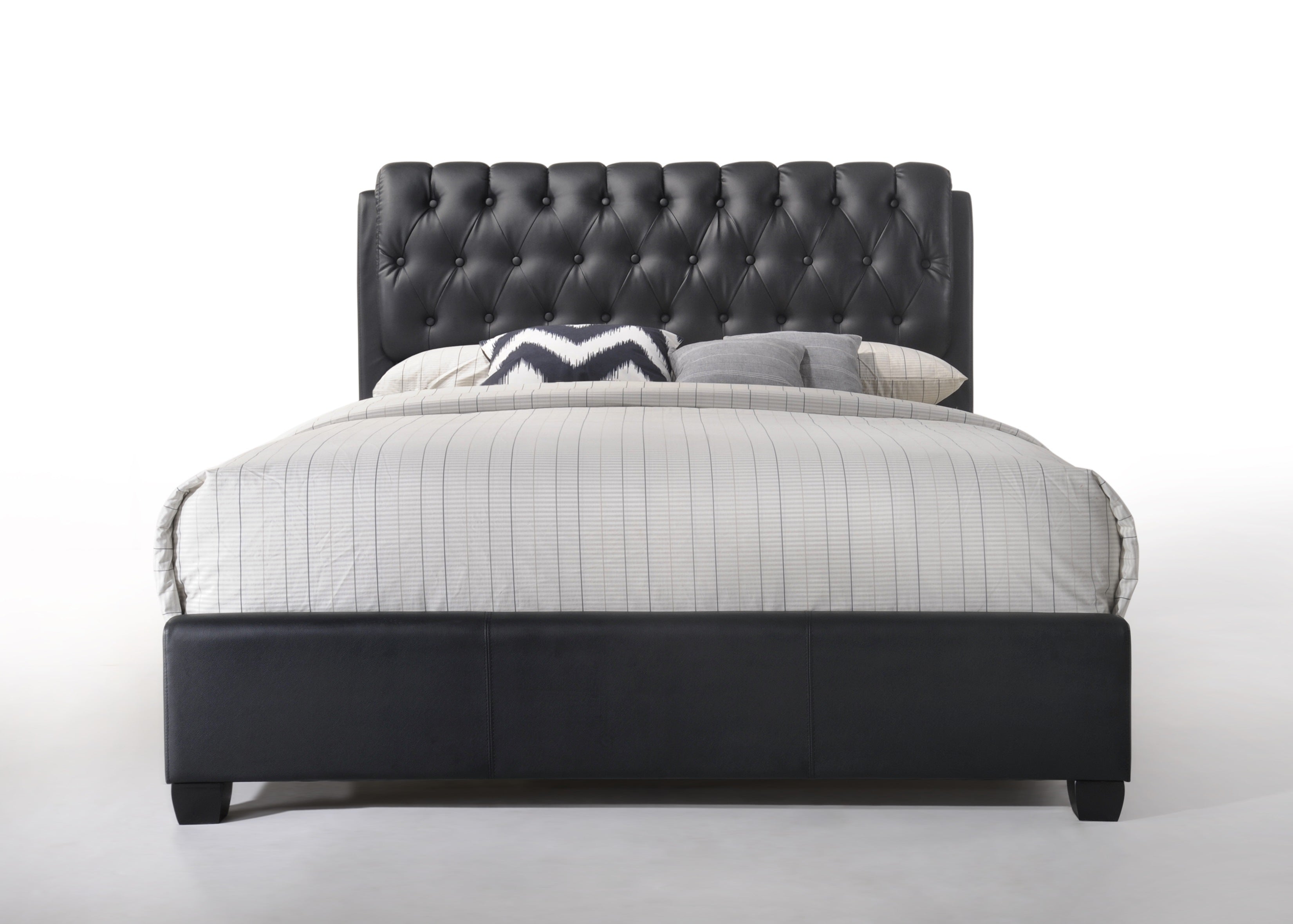 ACME Ireland II Queen Bed in Black PU 14350Q