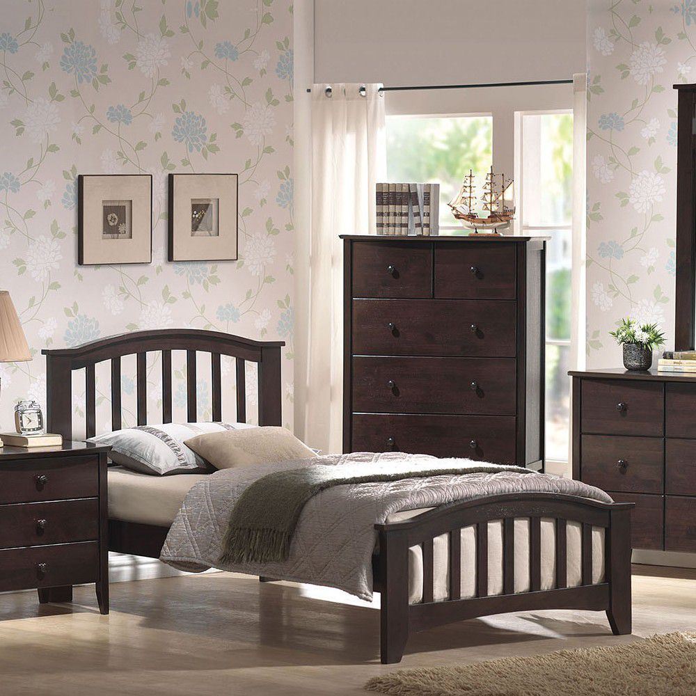 ACME San Marino Twin Bed in Dark Walnut 04980T