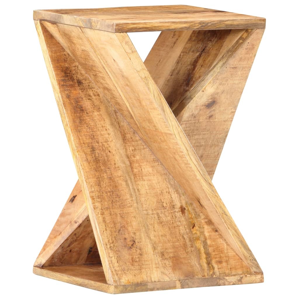 Side Table 13.8"x13.8"x21.7" Solid Mango Wood