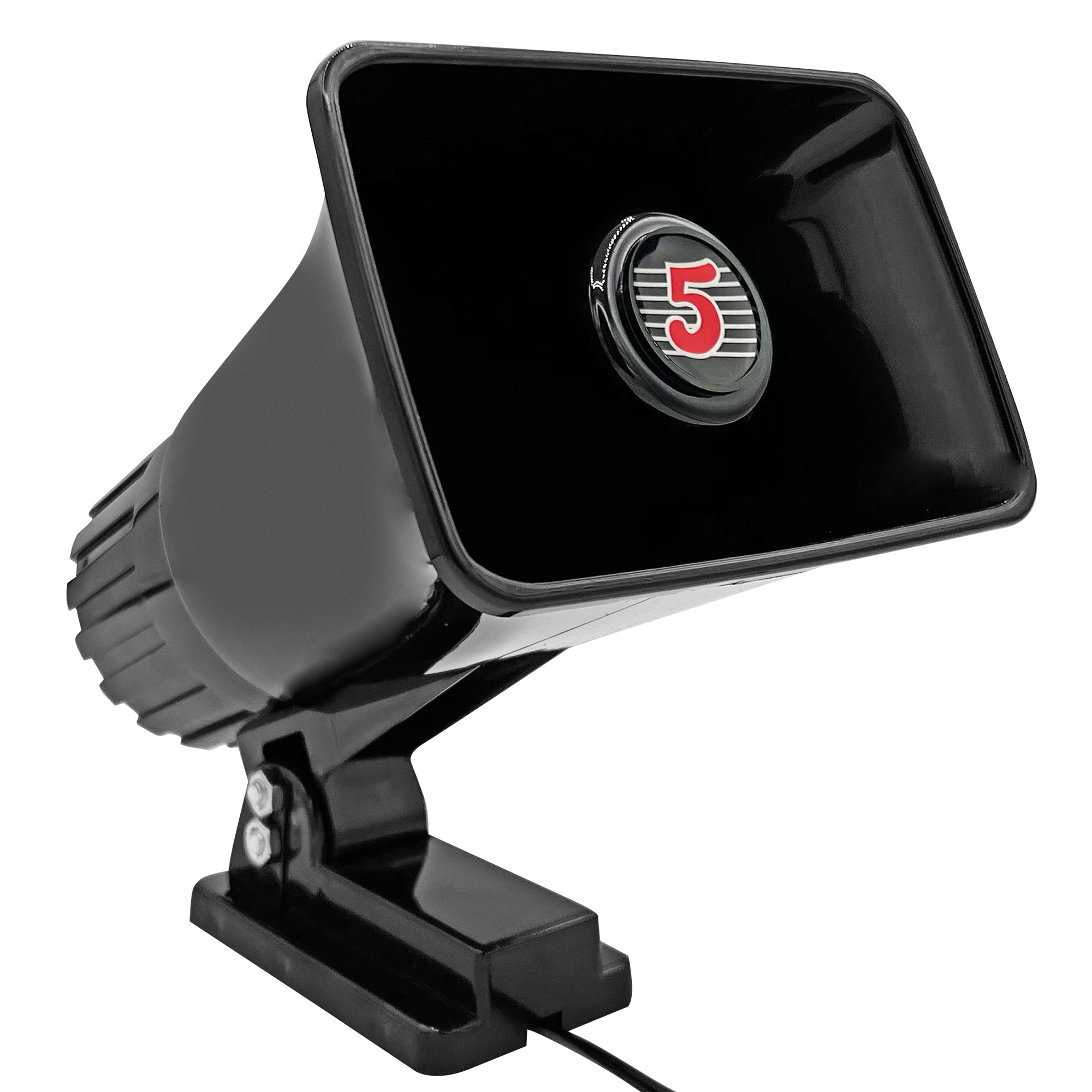 5 Core Indoor Outdoor PA Horn Speaker – 6 x 4 Inch Loud Portable PA Speaker 8 Ohms 50 Watts Max Horn Siren - Adjustable Mounting Bracket and Hardware