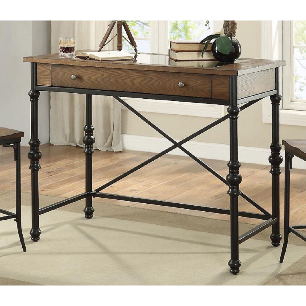 ACME Jalisa Counter Height Table in Walnut & Black 72350