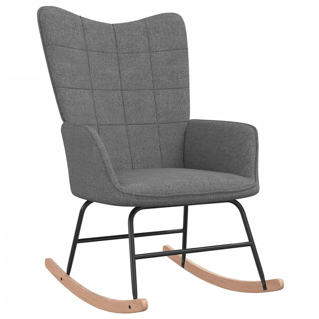 Rocking Chair Dark Gray Fabric