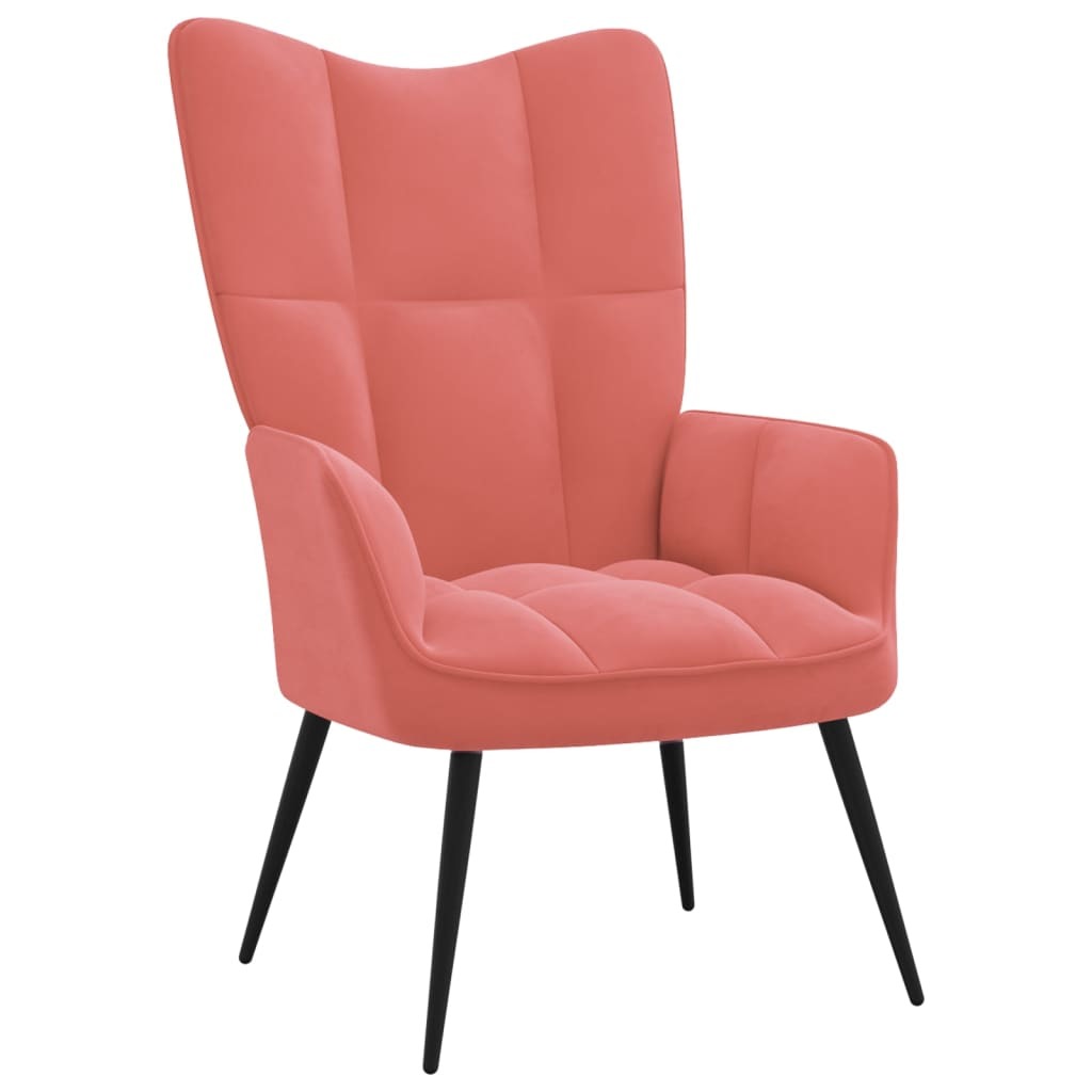 Relaxing Chair Pink Velvet