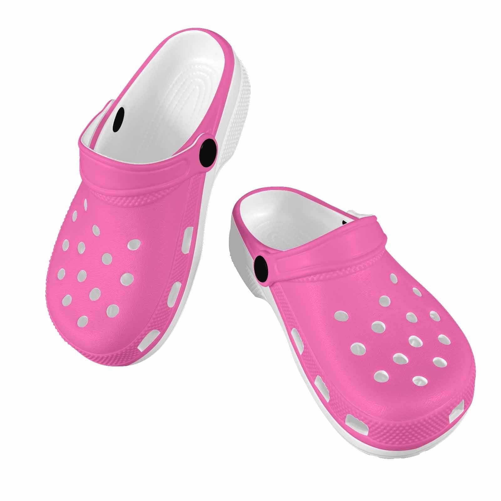 Hot Pink Custom Print Kids Clogs