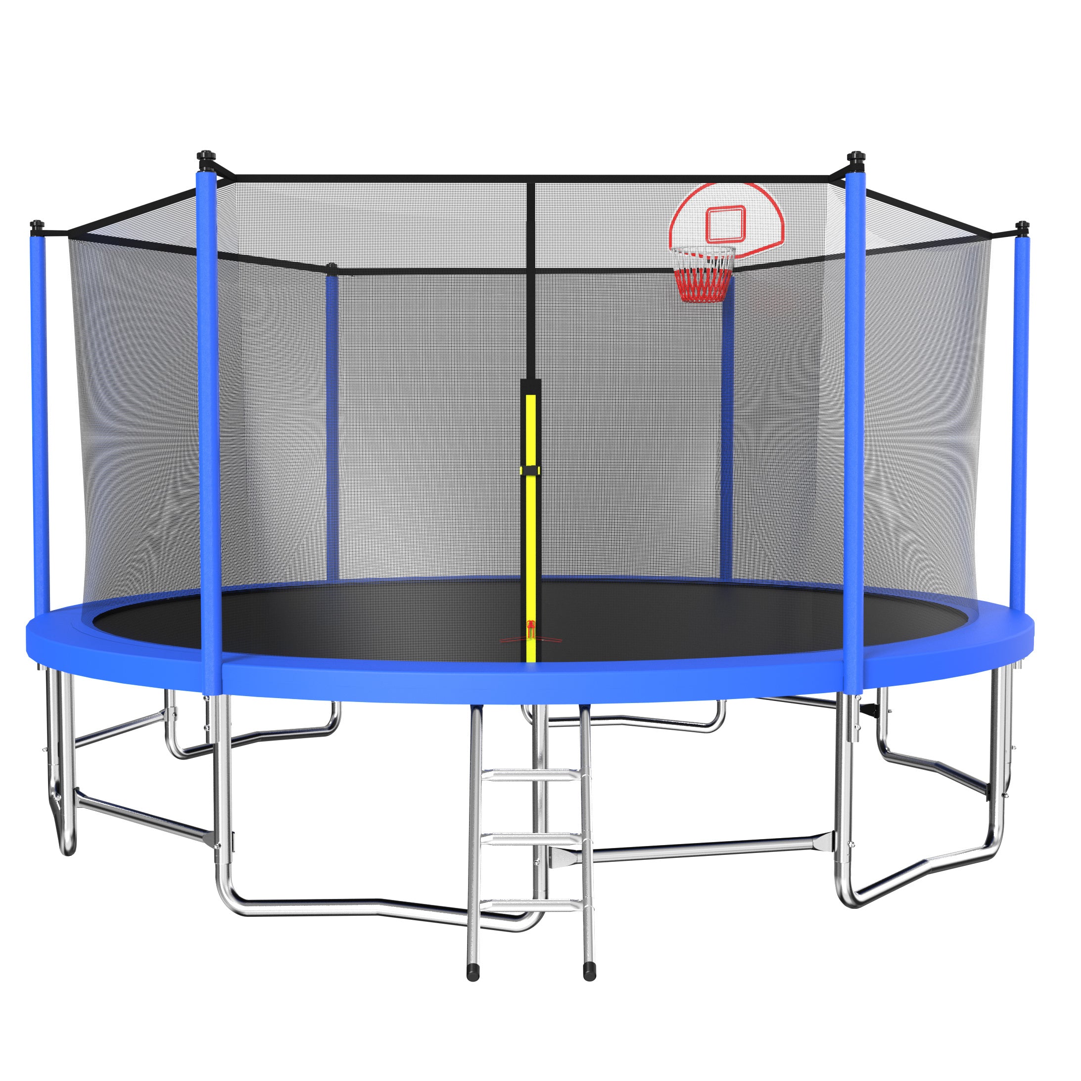 16FT Trampoline with Balance Bar & Basketball Hoop&Ball, 1.5MM Thickened Recreational Trampoline for Adults & Kids, ASTM Approved Reinforced Type Outd