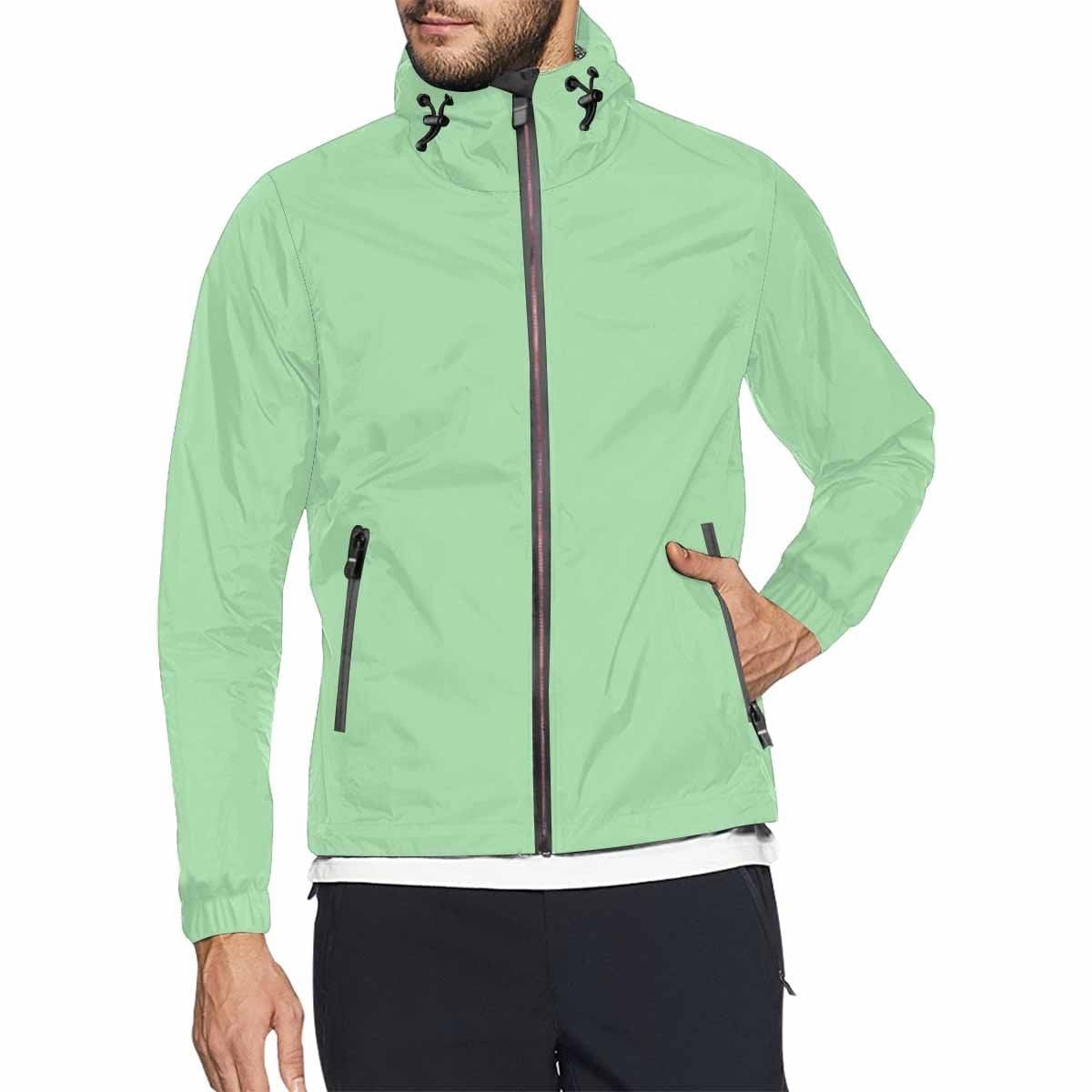 Celadon Green Hooded Windbreaker Jacket - Men / Women