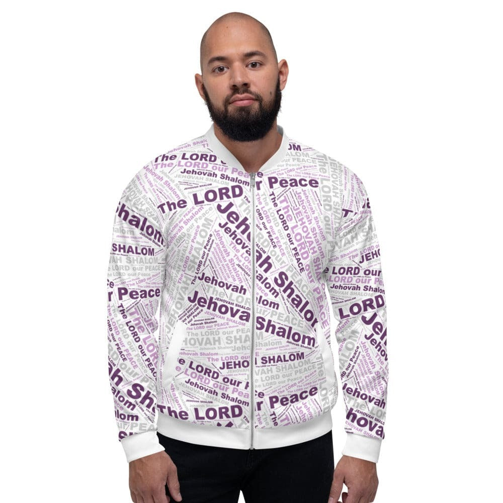 Bomber Jacket - Jehovah Shalom The Lord Our Peace / Purple