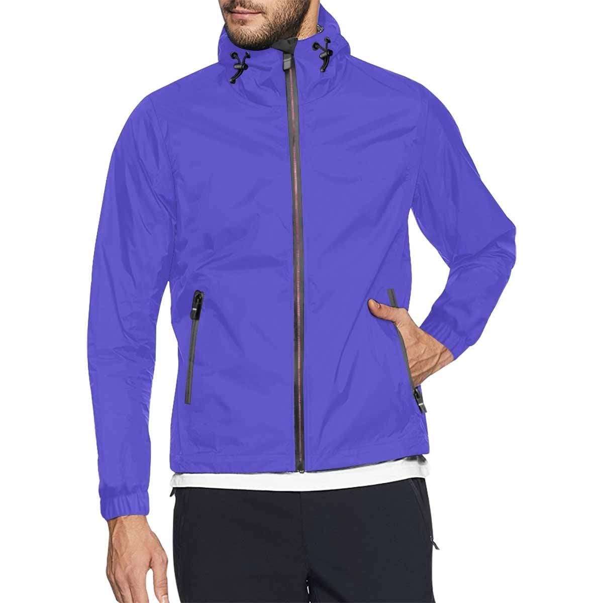 Blue Iris Hooded Windbreaker Jacket - Men / Women