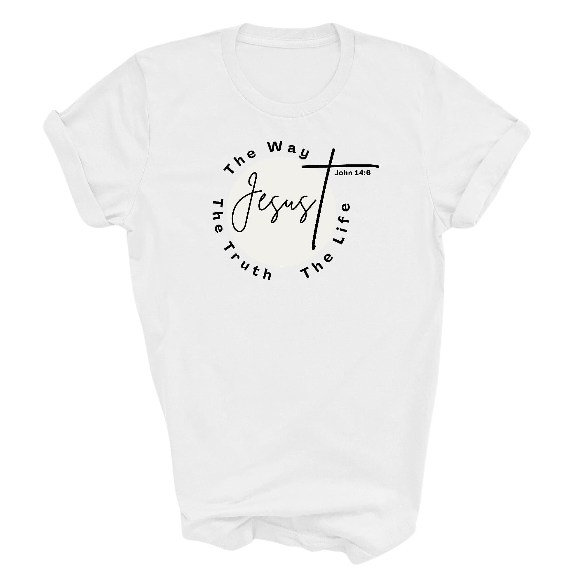 Graphic Tee T-shirt Jesus The Way The Truth The Life - Christian