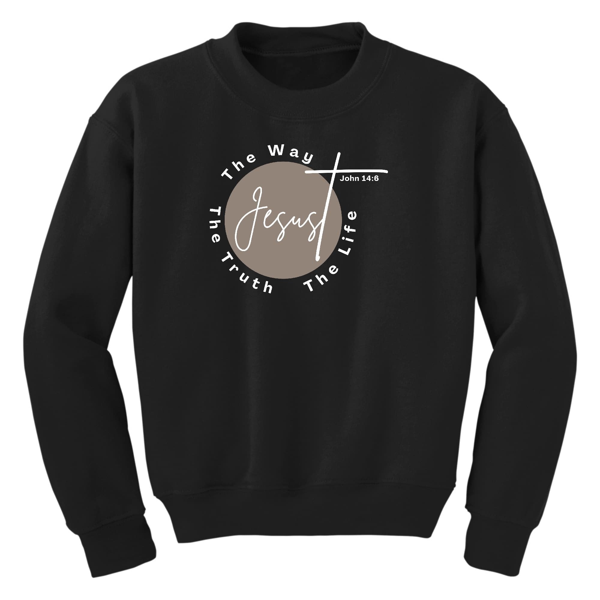 Girls Graphic Sweatshirt, Jesus The Way The Truth The Life -