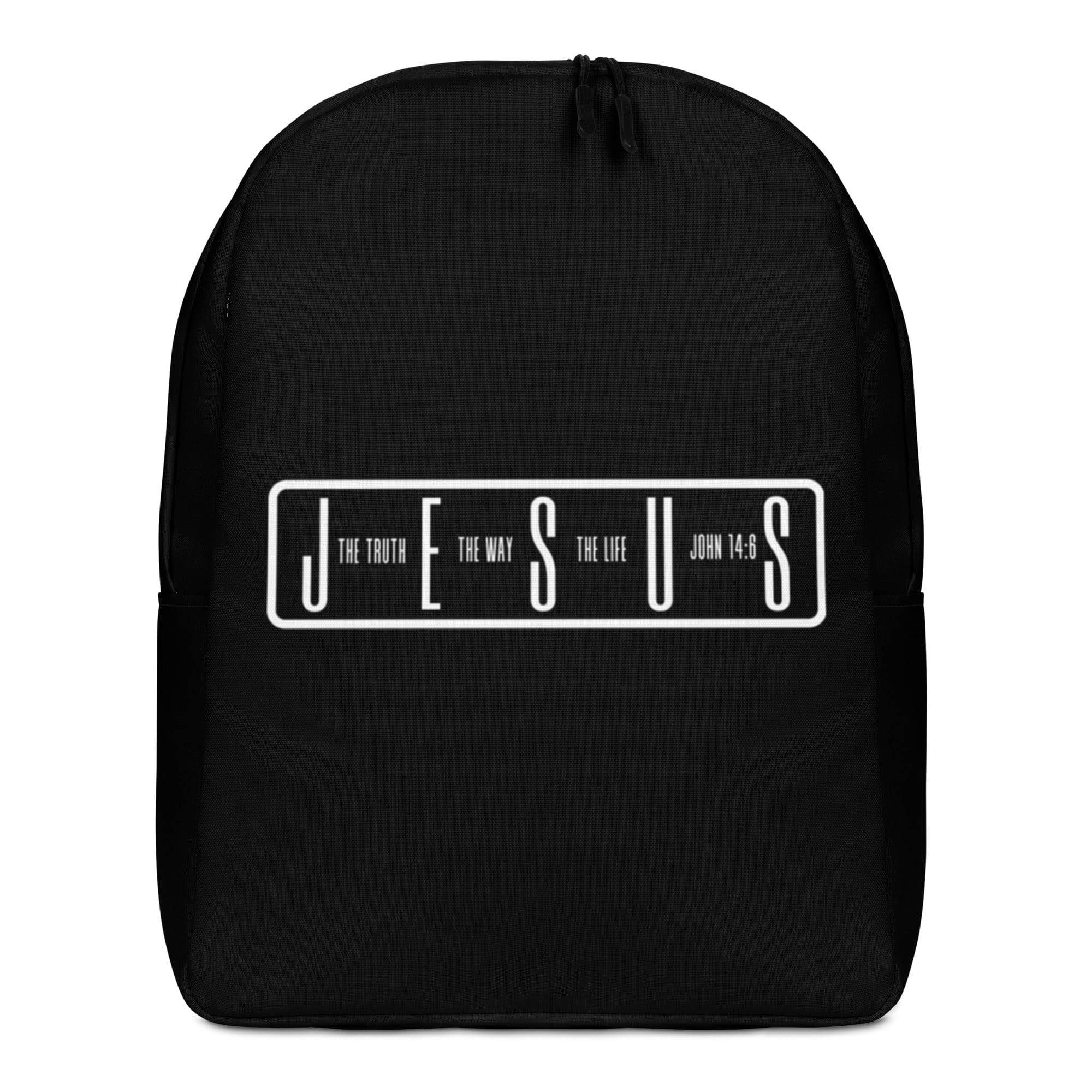 Black And White Backpack, Jesus The Truth The Way The Life Print